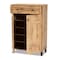 Baxton Studio Glidden ModernOak Brown Finished Wood 1-Drawer Shoe Storage Cabinet 197-11930-ZORO - alternate 3